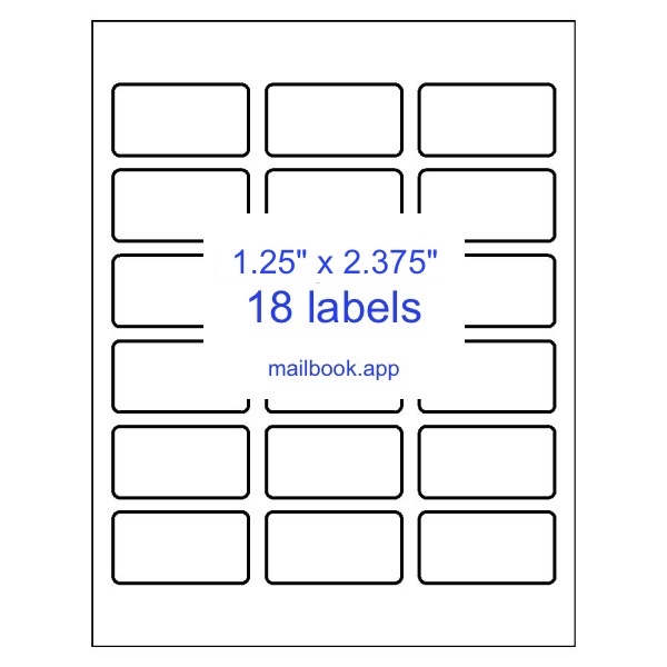 Avery® 6871 - 18 labels per sheet template