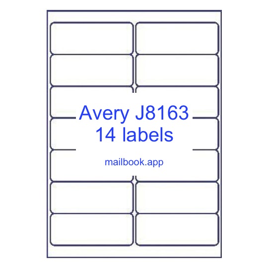 Avery Zweckform J8163 template
